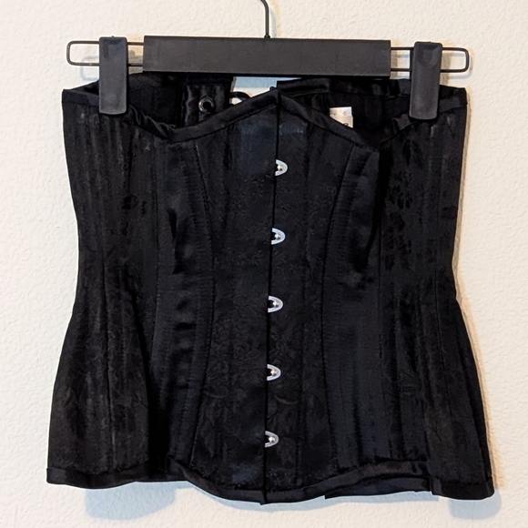 Isabella Corsetry Josephine Underbust in Black Satin Jacquard 20 inches - Picture 3 of 7